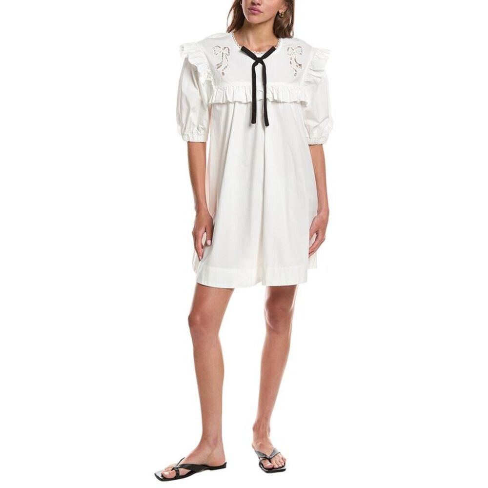 For Love & Lemons Womens  Blair Mini Dress, White